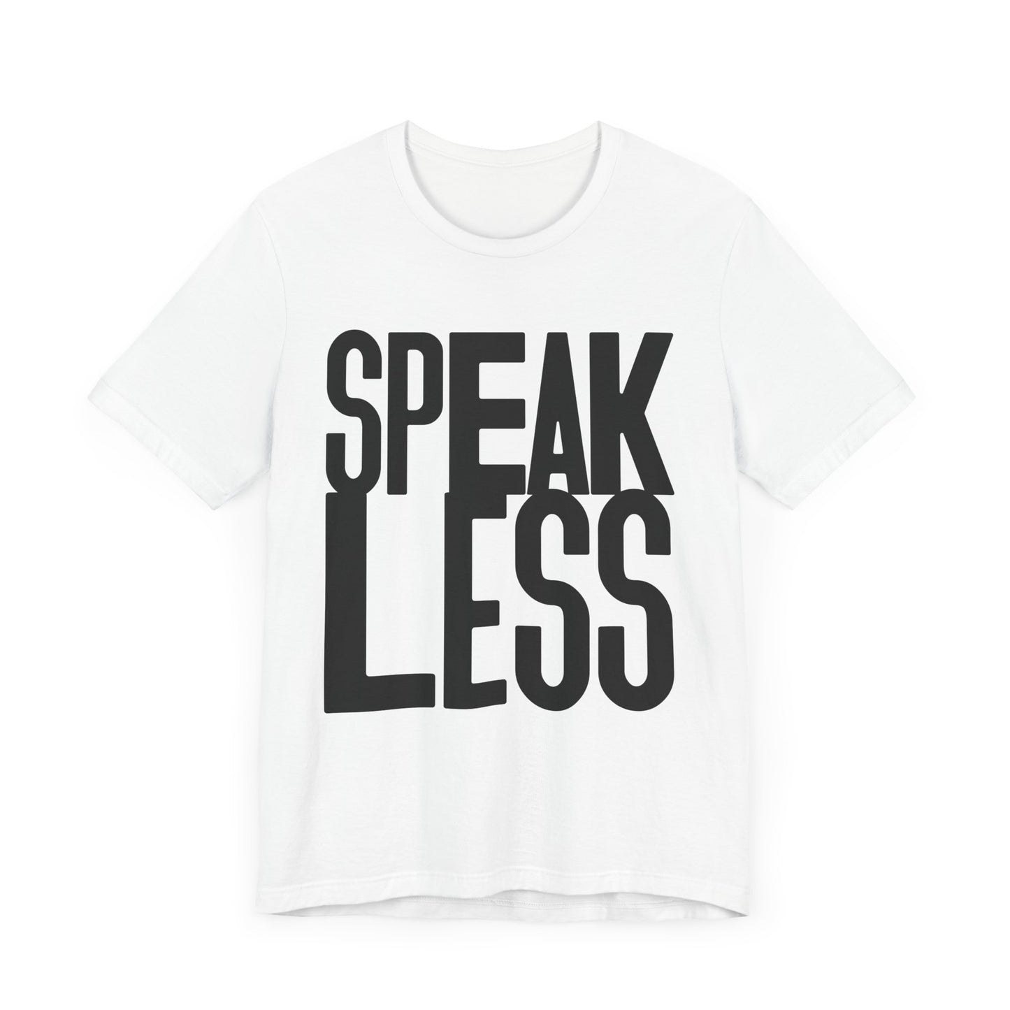 Speak less with black letters