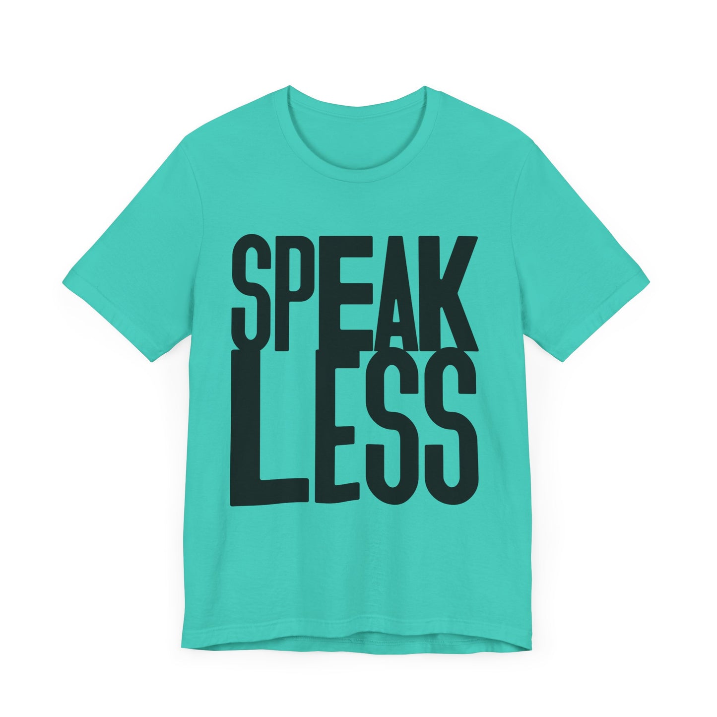 Speak less with black letters