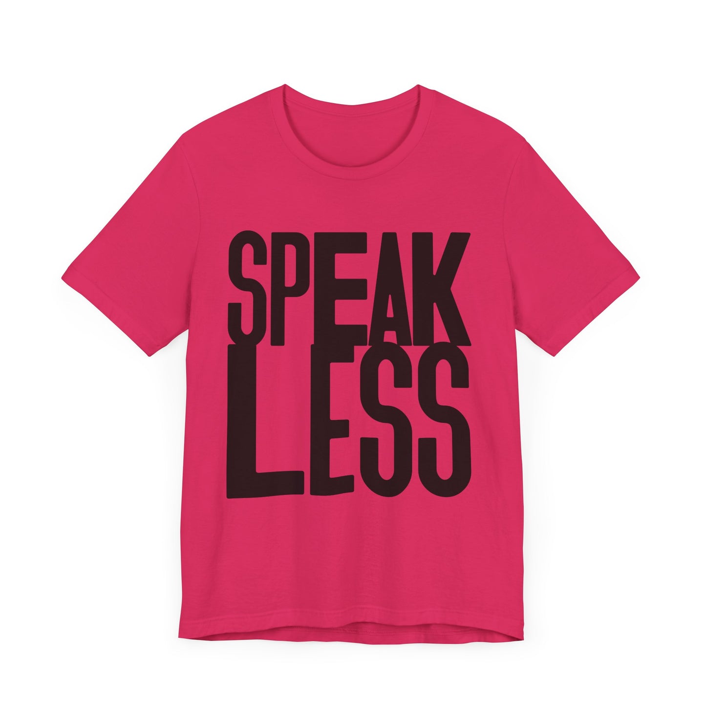 Speak less with black letters