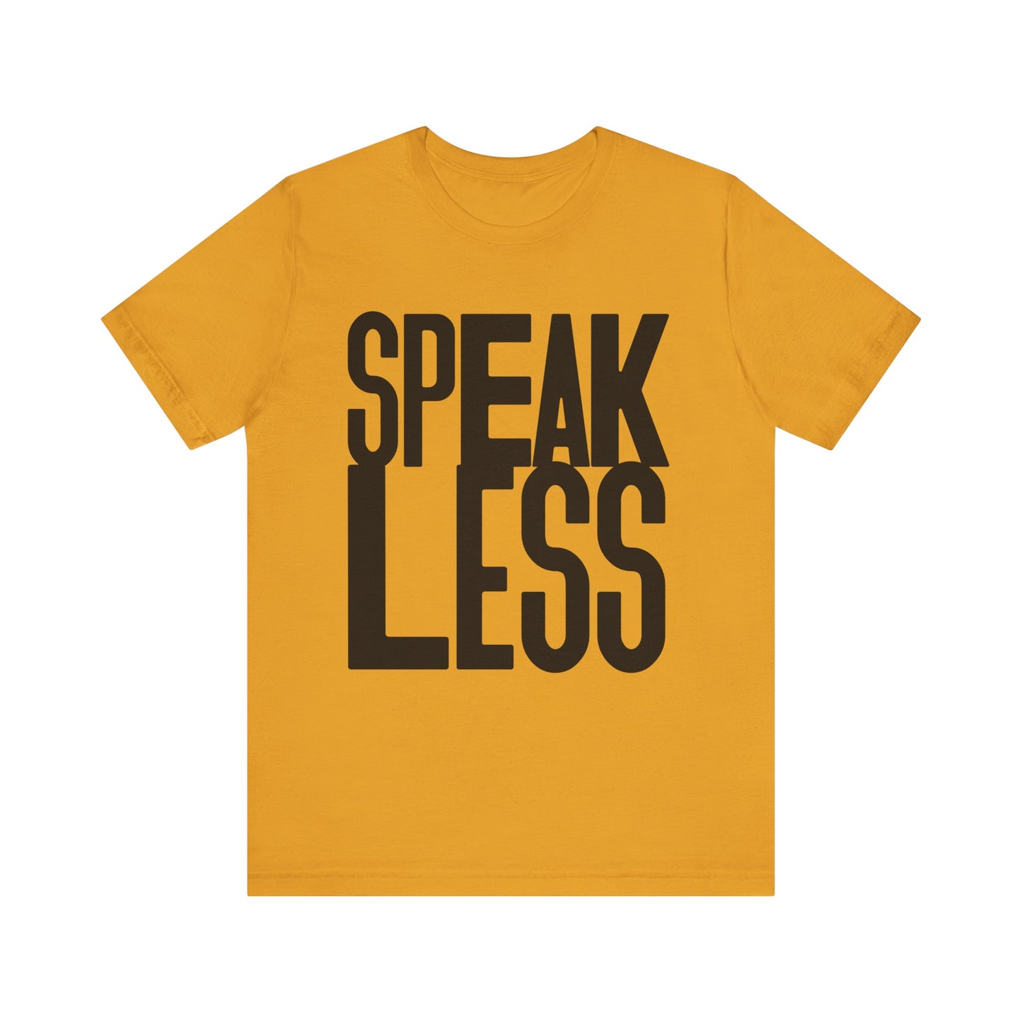 Speak less with black letters