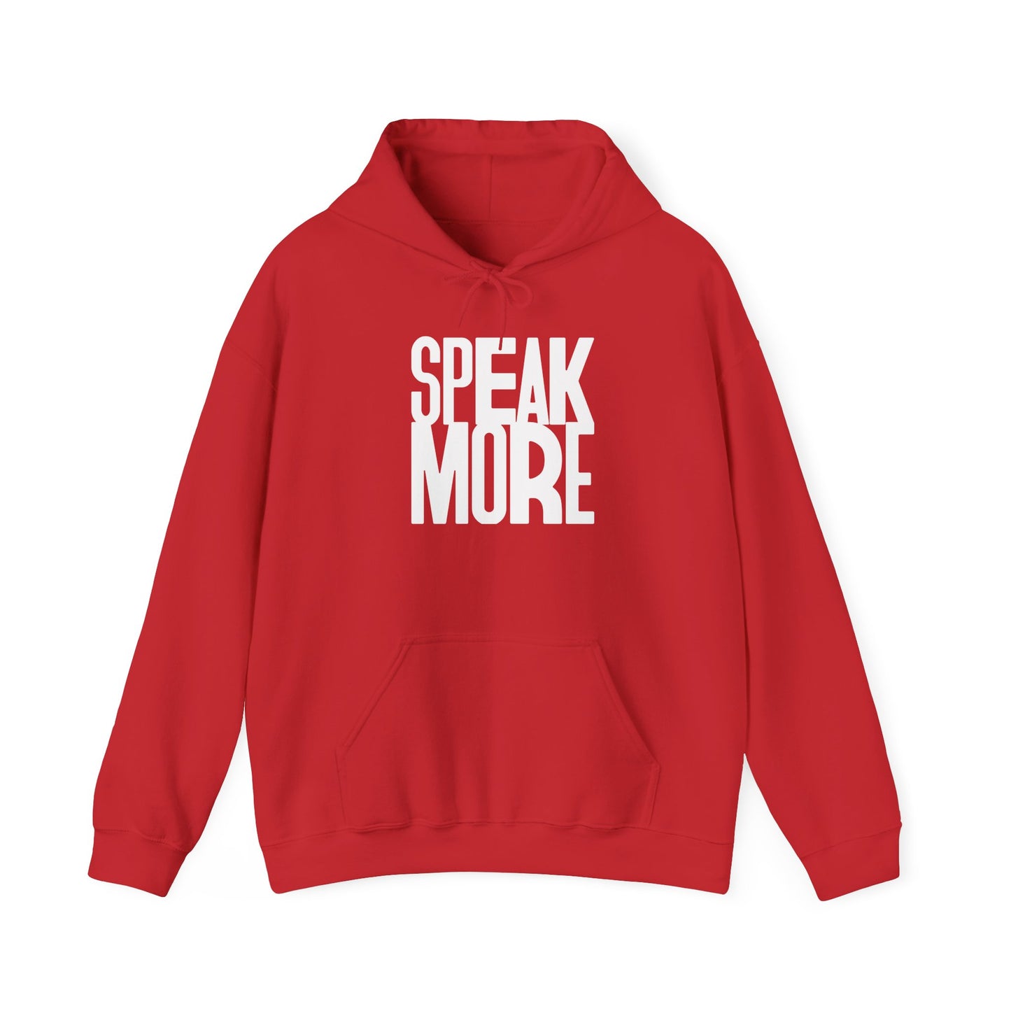 Hoodie Speak More White letters