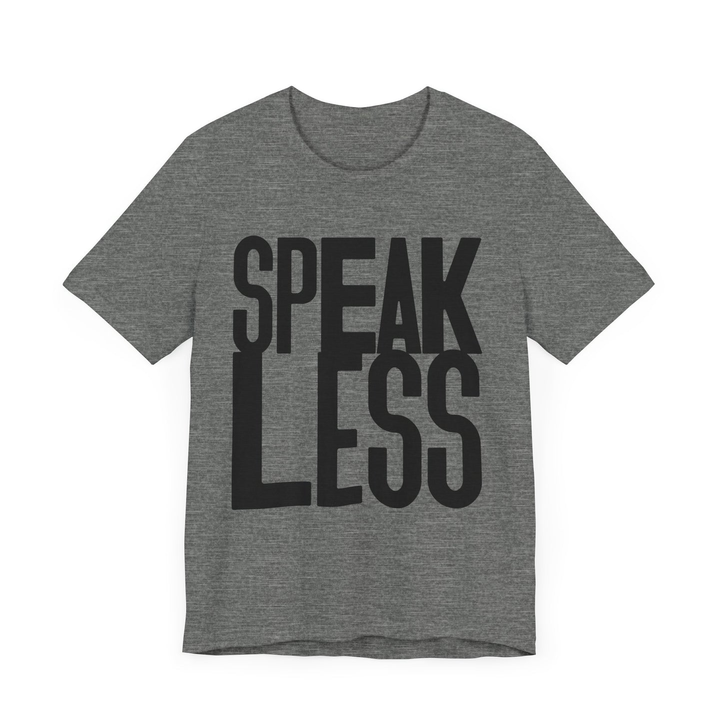 Speak less with black letters